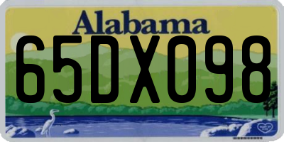 AL license plate 65DX098