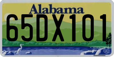 AL license plate 65DX101