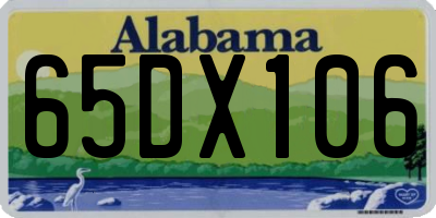 AL license plate 65DX106