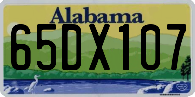 AL license plate 65DX107