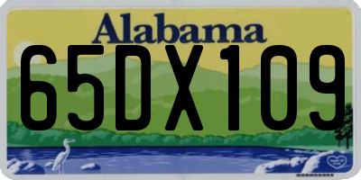 AL license plate 65DX109
