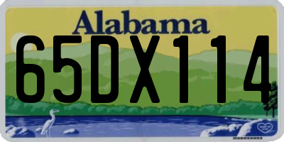 AL license plate 65DX114