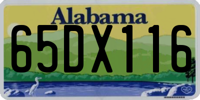 AL license plate 65DX116