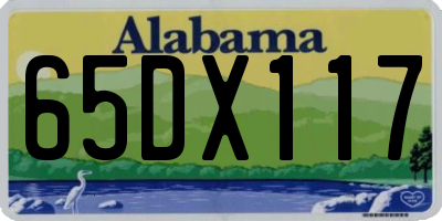AL license plate 65DX117