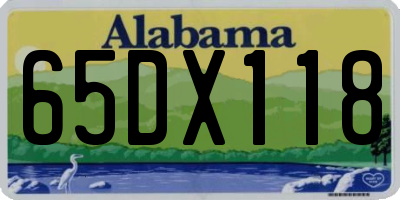 AL license plate 65DX118