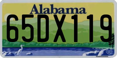 AL license plate 65DX119