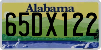 AL license plate 65DX122