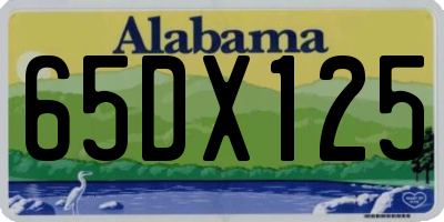 AL license plate 65DX125