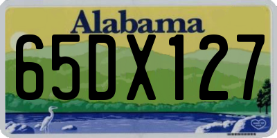 AL license plate 65DX127