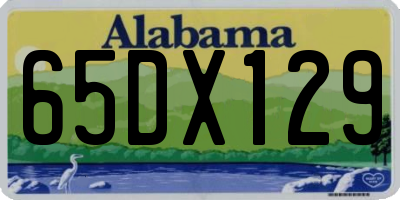 AL license plate 65DX129