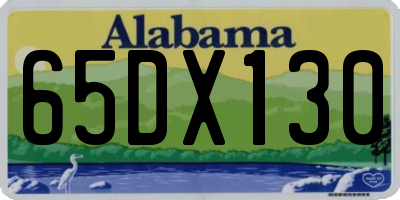 AL license plate 65DX130