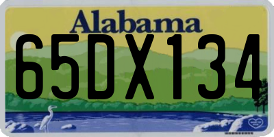 AL license plate 65DX134