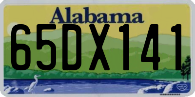 AL license plate 65DX141