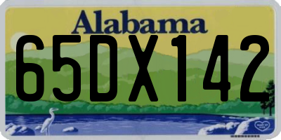 AL license plate 65DX142