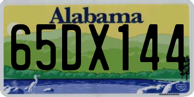 AL license plate 65DX144