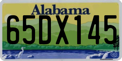 AL license plate 65DX145