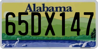 AL license plate 65DX147