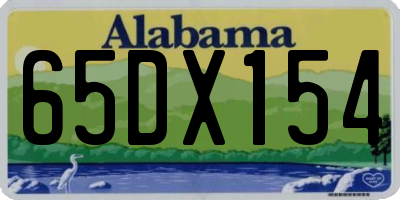AL license plate 65DX154