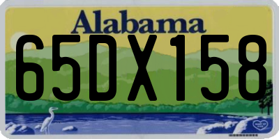 AL license plate 65DX158