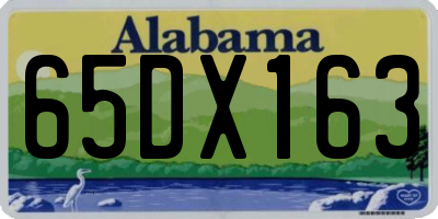 AL license plate 65DX163