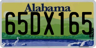 AL license plate 65DX165