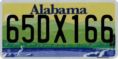 AL license plate 65DX166