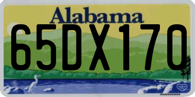AL license plate 65DX170