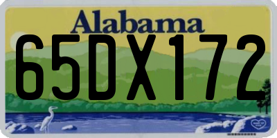 AL license plate 65DX172