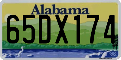 AL license plate 65DX174