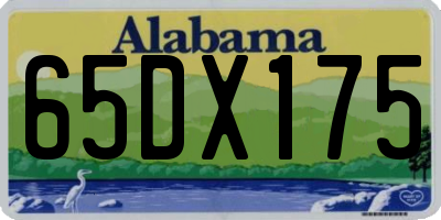 AL license plate 65DX175