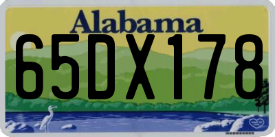 AL license plate 65DX178
