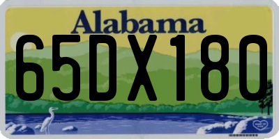 AL license plate 65DX180