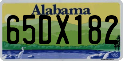 AL license plate 65DX182