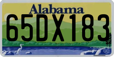 AL license plate 65DX183