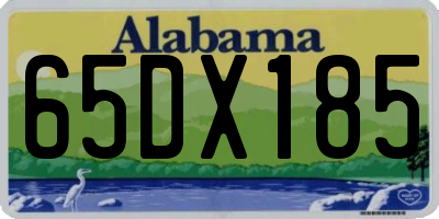 AL license plate 65DX185