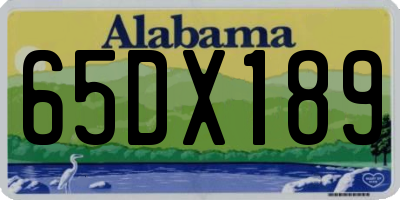 AL license plate 65DX189