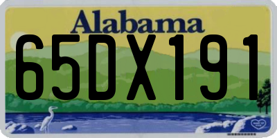 AL license plate 65DX191