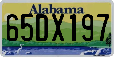AL license plate 65DX197