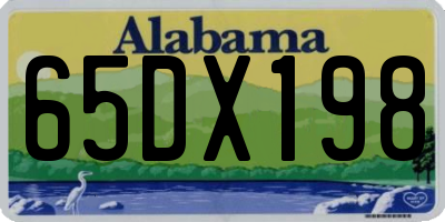 AL license plate 65DX198