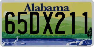 AL license plate 65DX211