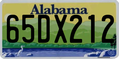 AL license plate 65DX212
