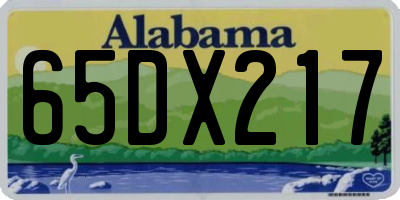 AL license plate 65DX217