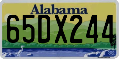 AL license plate 65DX244