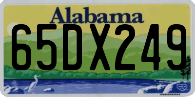 AL license plate 65DX249
