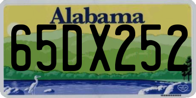 AL license plate 65DX252