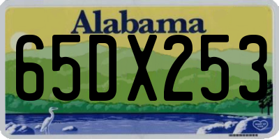 AL license plate 65DX253