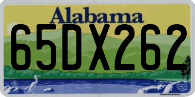 AL license plate 65DX262