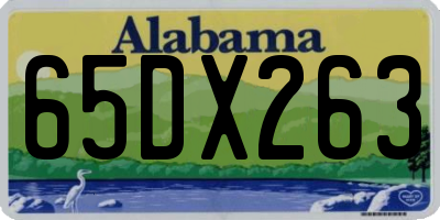 AL license plate 65DX263