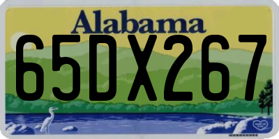 AL license plate 65DX267