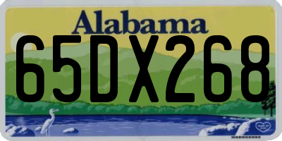 AL license plate 65DX268